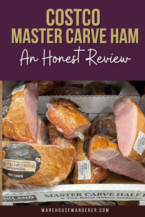 Looking for the perfect centerpiece for your holiday dinner? Warehouse Wanderer has you covered with a detailed guide to Costco's Master Carve Ham, including tasty recipes and tips for cooking Costco Ham in a crockpot. Explore our Costco haul and discover the ultimate addition to your holiday feast. Visit our site now for all your Costco product insights! Carving Ham Recipes, Costco Ham In Crockpot, Costco Ham Recipes, Carver Ham Recipes, Kirkland Ham Recipe, Costco Ham, Ham In A Crockpot, Costco Haul, Ham Steak Recipes