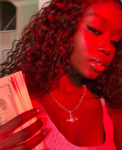 Led Light Pictures Baddie, Baddie Pictures, Girl Money, Red Led Lights, Money Pictures, Photoshoot Inspo, Fly Girl, Red Led, Real Beauty