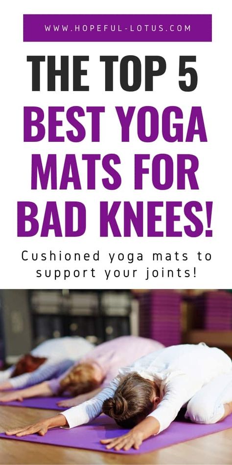 Do you find yourself suffering with knee pain and discomfort during yoga? Check out the best yoga mats for bad knees! All of these mats have supreme thickness, cushioning and texture to support sensitive knees and allow you to relax. From eco friendly brands such as jade, lululemon and manduka to more affordable brands, there is a yoga mat for everyone! Extra Thick Yoga Mat, Home Yoga Practice, Bad Knees, Yoga Mats Best, Yoga Mats Design, Beginners Yoga, Yoga Props, Yoga Iyengar, Yoga For Flexibility