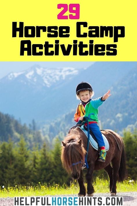 Summer is the perfect season to spend some quality time with your equine friends at horse camp! There are plenty of activities to keep your campers busy and improve their horsemanship skills. Here are 29 fun horse camp activities, designed for a variety of ages and skill levels. Unmounted Horse Activities, Pony Camp Activities, Horse Camp Games, Horse Camp Ideas, Horse Camp Crafts, Horse Activities For Kids, Horse Camp Activities, Horse Riding Games, Horse Activities