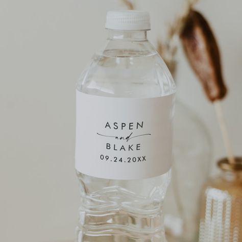 Rustic Hotel, Guest Welcome Bags, Elegant Rehearsal Dinner, Rehearsal Dinner Favors, Custom Water Bottle Labels, Personalized Water Bottle Labels, Wedding Water, Wedding Typography, Water Bottle Labels Wedding