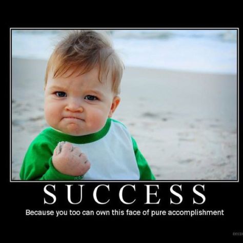 Success! Success Kid, Black Friday Funny, Friday Quotes Funny, Demotivational Posters, Mental Training, Successful People, Motivational Posters, Book Authors, Internet Marketing