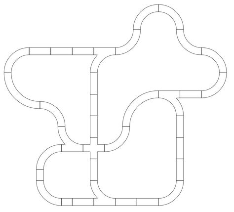 Link to Geotrax track layout builder Brio Train Layout Ideas, Wooden Train Track Layout, Kids Train Table, Train Track Layout, Train Table Layout, Train Village, Brio Train, Wooden Train Track, Wood Train