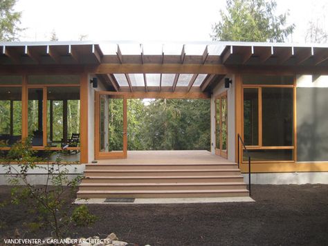 Small House Garage, Yard Office, Houses Modern, Whidbey Island, Casa Container, Apartment Plans, Desert Homes, Shed Homes, Passive House