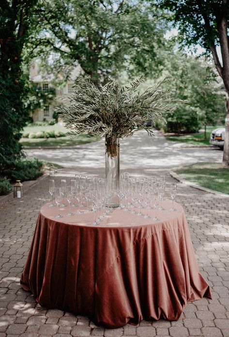 Champagne Bucket Centerpiece Wedding, Champagne Bucket Wedding, Olive Arrangement, Champagne Welcome Table, Welcome Champagne Table, Champagne Welcome Table Wedding, Champagne Table Wedding, Strolling Table Champagne, Champagne Tower Pour Wedding