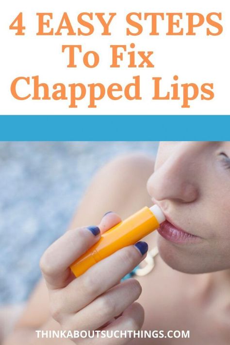 Chapped lips, dry lips, or even cracked lips are NOT fun. They can peel and be extremely painful. But you can learn how to remedy and fix dry lips with these easy DIY steps. You will also, learn the best chapsticks for chapped lips and things you should NOT do for cracked lips. It's important to moisturized lips so they can heal that just one of the best things for dry lips. Start learning these tips and home remedies and stop having lip pain. #chappedlips #lips #drylips #beauty #homeremedy Remedies For Chapped Lips, Aloe Vera For Sunburn, Healing Lip Balm, Home Remedies For Allergies, Moisturized Lips, Lip Balm Brands, Dry Cracked Lips, Natural Remedies For Migraines, Moist Lips