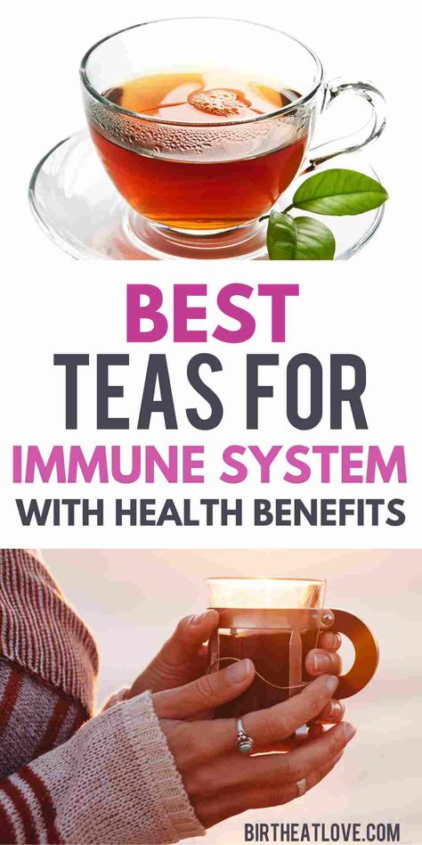 Which teas boost the immune system and help you recover from a cold? This list includes the best herbal teas for immune support and tea blends that will help you feel your best. Find healthy immune boosting teas to help a cold, flu, sore throat, or cough. Love these healthy drinks that support your immune system. Sour Throat, Immune Boosting Tea, Best Herbal Teas, Best Teas, Sore Throat And Cough, Tea Health, Best Herbal Tea, Immune Booster, Tea Health Benefits