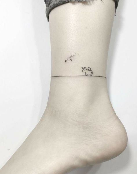 Smaller Tattoos, Adorable Tattoos, Tatoo Dog, Finger Tattoo Designs, Unicorn Tattoos, Anklet Tattoos, Tattoo Cover Up, Cute Little Tattoos, Line Art Tattoos