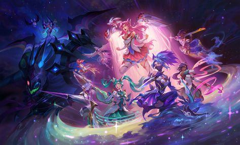 Star Guardian Skins, Camille League Of Legends, Morgana League Of Legends, Akali League Of Legends, Porter Robinson, Star Guardian, Miss Fortune, Desktop Wallpaper Design, League Of Legends Characters