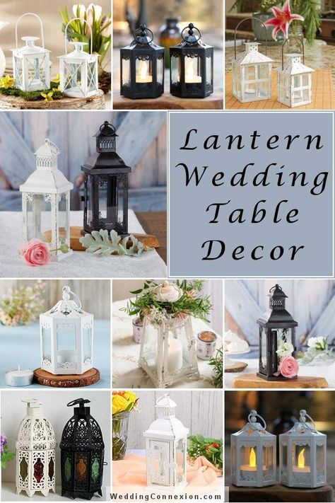 Wedding Lanterns Centerpieces, Wedding Centerpieces With Lanterns, White Lanterns Wedding, White Lantern Centerpieces, Diy Lantern Centerpieces, Lantern Wedding Centerpieces, Lantern Wedding Decor, Wedding Lantern, Romantic Centerpieces