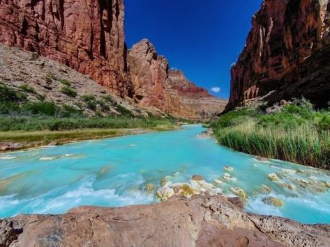 Hopi Salt Trail Leads Some Of To The Most Crystal-Clear Water In Arizona Salt River Arizona, Marble Canyon, Landscaping With Roses, Visit Arizona, Arizona Vacation, Arizona Hiking, Arizona Road Trip, Us Road Trip, Colorado River