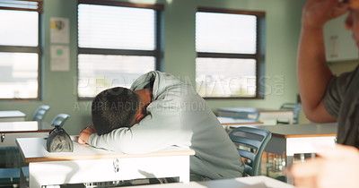 School, tired and student sleeping in classroom bored from lesson, learning and studying at desk. Throw paper, college and boy with fatigue, burnout or exhausted nap for test, exam or education | Buy Stock Photo on PeopleImages, Picture And Royalty Free Image. Pic 3084687 - PeopleImages School Tired, Test Exam, School Photos, Beauty Business, School College, Lessons Learned, College Students, Free Image, Problem Solving