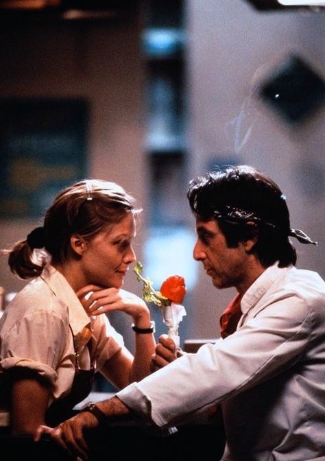 One of my all-time favorite movies Frankie and Johnny - Al Pacino and Michelle Pfeiffer Al Pacino Michelle Pfeiffer, Don Vito Corleone, Donnie Brasco, Frankie And Johnny, Romantic Films, Tony Montana, Michelle Pfeiffer, Al Pacino, Great Films