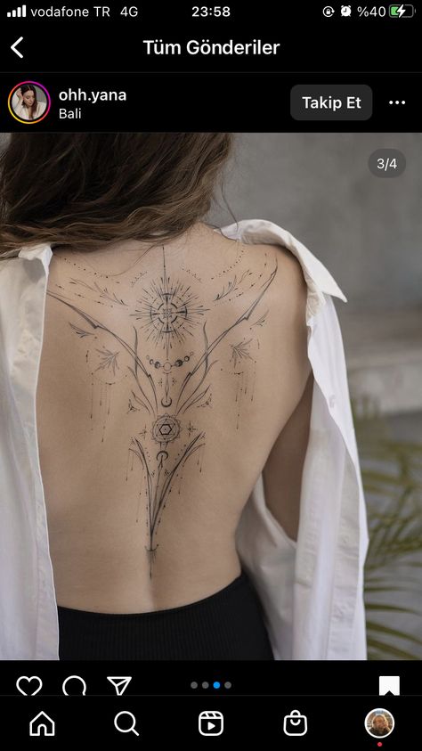 Upper Belly Tattoos For Women, Delicate Tattoo Sleeve, Front Hip Tattoo, Ornamental Back Tattoo, Impressive Tattoos, First Tattoo Ideas, Upper Back Tattoos, Full Tattoo, Lotus Tattoo Design