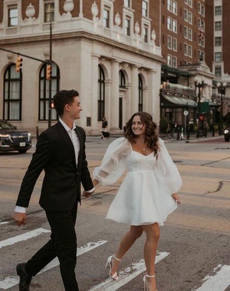 Boho Wedding Dress Guest, Civil Ceremony Dress, Dress Guest Wedding, Guest Wedding Dress, Wedding Dress Long Sleeves, Engagement Photo Dress, Courthouse Wedding Photos, Courthouse Wedding Dress, Engagement Picture Outfits