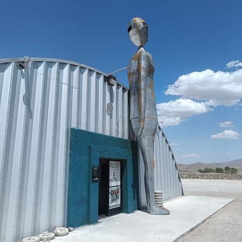 The self-proclaimed gateway to the Extraterrestrial Highway. Extraterrestrial Highway, Nevada Desert, Alien Face, Research Center, Research Centre, Nevada, Mount Rushmore, Places To Visit, Natural Landmarks