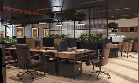 TROPICAL OFFICE on Behance Tropical Office, Industrial Office Space, Open Office Design, Open Concept Office, Small Office Design, Corporate Offices, Industrial Office Design, Cool Office Space, Office Design Inspiration