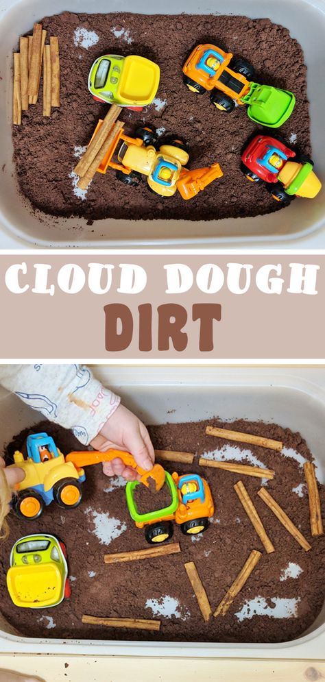 Chocolate Dirt, Kids Sensory Activities, Sensory Activities For Preschoolers, Toddler Sensory Bins, Cloud Dough, Sensory Activities Toddlers, Toddler Sensory, Playdough Recipe, Sensory Boards