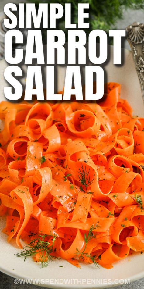 Raw Carrot Salad, Carrot Dressing, Carrot Salad Recipes, Scalloped Potatoes Cheesy, Creamy Cucumber Salad, Quick Side Dishes, Crunchy Salad, Raw Carrots, Colorful Dishes