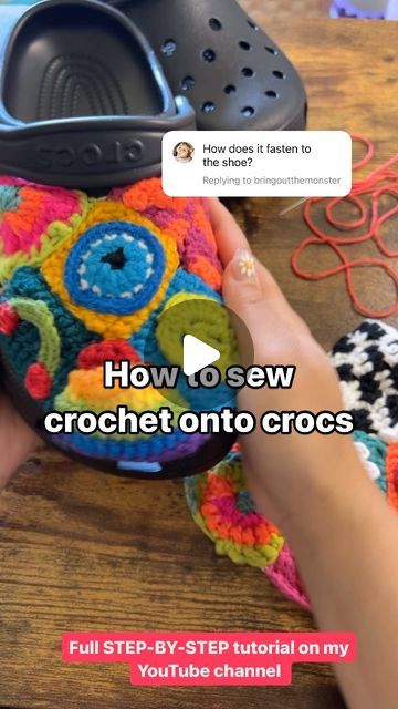 ✨ Live Laugh Crochet 🌙 on Instagram: "Full ✨Step-By-Step ✨tutorial is now live on my YouTube channel!! For my crochet covered crocs pattern 🌈🐝🌺🐸🍓🐚✨ !!!   This was HIGHLY REQUESTED!! And I’m finally delivering it for you guys !! 🥺💗   Link to my pattern and tutorial are in my BIO ✨ !!   . .  #crochet #crochetlover #crocheting #crochetlove #fiberlover #crochetersofinstagram #funnycrochet #fiberart #smallbusiness #smallbusinesssupport #crochetcrocs #crocs #crochetideas #funcrochetpatterns" Crochet Croc Liners Free Pattern, Crochet Crocs Shoes Free Pattern, Crochet Crocs Shoes, Crochet Crocs, Short Crochet Projects, Crochet Humor, Shoe Pattern, Crochet Lovers, Diy Crochet Projects