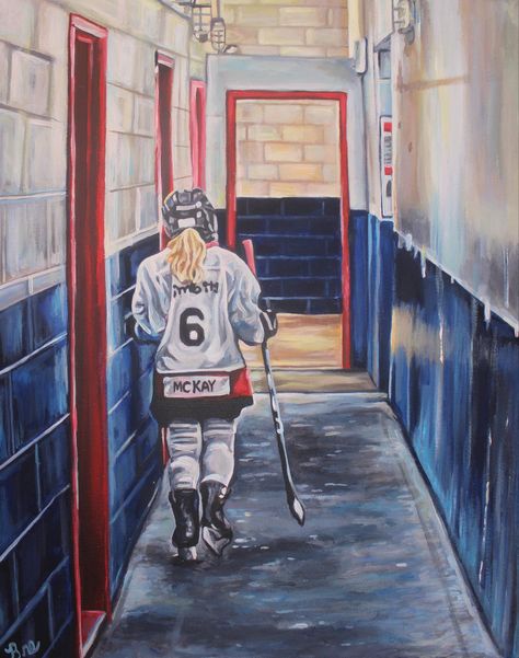 Hockey Painting Ideas On Canvas, Hockey Player Drawing, Hockey Watercolor, Hockey Painting, Hockey Drawing, Sports Artwork, Hockey Art, Stick Drawings, Hockey Table