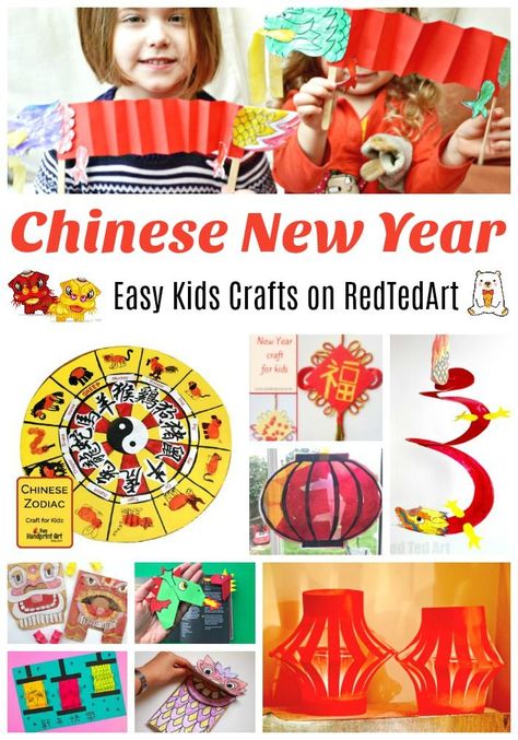 Red Ted Art gets you ready for Chinese New Year with our collection of Chinews New Year Activities and Crafts. From fabulous Dragon Puppets, to exploring the Zodiac and gorgeous Chinese Lanterns.. there are lots of crafts to choose from and something for everyone. Take a peak now and start planning! News Years Crafts For Kids, New Year Crafts, February Art, Flower Making Crafts, Red Money, Crafts Ideas For Kids, Chinese New Year Crafts For Kids, February Classroom, Chinese New Year Activities