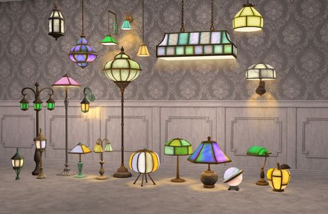 Mod The Sims - Lamp Collection Antique Billiards, Los Sims 4 Mods, Build Buy Cc, Sims Furniture, Cc Packs, Ts4 Mods, Sims 4 Clutter, Furniture Cc, Sims Custom Content