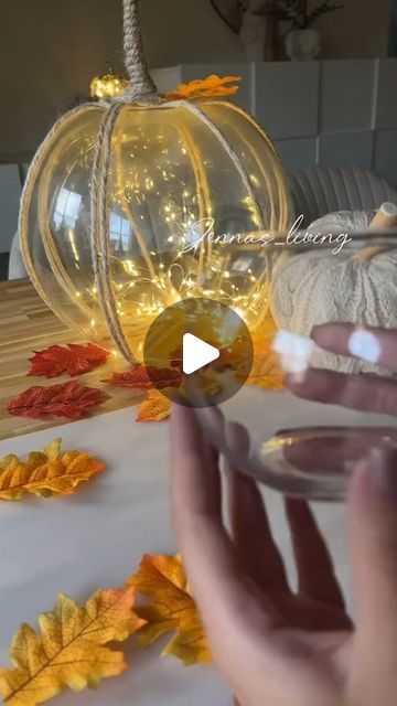 Minimalist Decor on Instagram: "A pumpkin lantern for a warm fall🤩🌿 #DIYdecor #homedecor #handmade #homediy #decorideas #DIYHomeProjects #HandmadeHome #decohacks #hack #actionhack #ikeahack #ikeahacks #ikeahackers #actionaddict #diy #diyhomedecor #diydecor #diydecoration #decoracion #decoration #falldecor #autumndecor #autumnaesthetic #autumnmood #autumnvibes #pumpkindecor" Turkey Decorations Diy, Simple Fall Centerpieces For Table, Pumpkin Centerpieces Diy, Diy Pumpkin Decor, Diy Thanksgiving Decorations, Diy Thanksgiving Centerpieces, Pumpkin Lantern, Thanksgiving Decorations Diy, Ikea Hackers