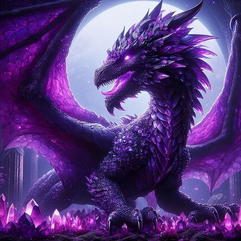 Dragons Purple, Purple Dragons, Fantasy Dragon Art, Mythical Creatures Fantasy, Skeleton Illustration, Dragon Artwork Fantasy, Dnd Dragons, Purple Dragon, Wolf Spirit Animal