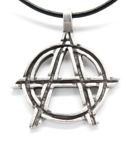 Amazon.com: Pewter Anarchy Symbol Biker Gothic Pendant on Leather Necklace: Sons Of Anarchy Jewelry: Jewelry Engraved Wallet Insert, Gothic Antique, Anarchy Symbol, Mens Wardrobe, Mustard Seed Necklace, Gothic Pendant, Engraved Wallet, Jewelry Online Store, Biker Jewelry