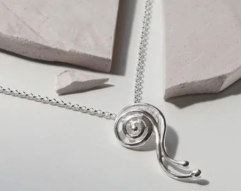 MarthaJacksonSilver | Etsy Spiral Necklace, Silver Rings Simple, Silver Statement Earrings, Chakra Pendant, Hand Necklace, Loop Earrings, Pretty Bracelets, Cute Rings, Spiritual Jewelry