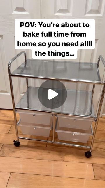 Kari Smith on Instagram: "I just couldn’t do it…⤵️  I couldn’t pass up this cute rolling storage rack from @sheinofficial   It literally only took me 30 minutes to put together (I meant to film the process via Timelapse, but I just tore open the package and got started immediately 🤦🏽‍♀️)  I think the original price is $99, but I ordered other items so I got it at a discount, for $79.  I’m thinking of storing my spatulas, buttercream scrapers, and cake decorating tips/cutlers in the little drawers.  I’ll probably use the racks to set my decorated cakes on, and maybe the bottom shelf to store my airbrush machine in.  I have so many ideas that this baby will probably sit in my kitchen, never being filled with tools because I overthink and won’t be able to decide on what to store in/on it. Cake Tools Organization, Baking Tools Organization, Baking Supplies Organization, I Overthink, Airbrush Machine, Dollar Store Hacks, Cake Supplies, Rolling Storage, Cake Decorating Videos