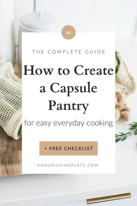 Capsule Meal Plan, Pantry Meals Clean Out, Meal Capsule, Minimalist Diet, Capsule Pantry, Catering Meals, Pantry Checklist, Minimalist Cooking, Pantry Cooking