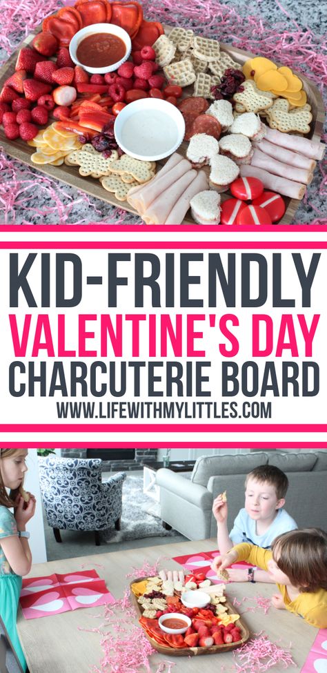 This kid-friendly Valentine's Day charcuterie board is such a fun idea for lunch or dinner. It's easy to put together, and there are lots of great pink and red food suggestions included so you can make your own! Making a charcuterie board for kids has never been easier! Charcuterie Board For Kids, Making A Charcuterie Board, Idea For Lunch, Breakfast Charcuterie, Food Suggestions, Valentines Breakfast, Valentines Snacks, Healthy Valentines, A Charcuterie Board