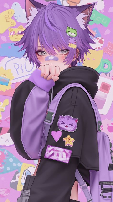 Femboy Drawing Catboy, Femboy Wallpaper Computer, Catboy Fanart, Catboy Art, Catboy Anime, Anime Cat Boy, Neko Boy, Cat Boy, Anime Devil