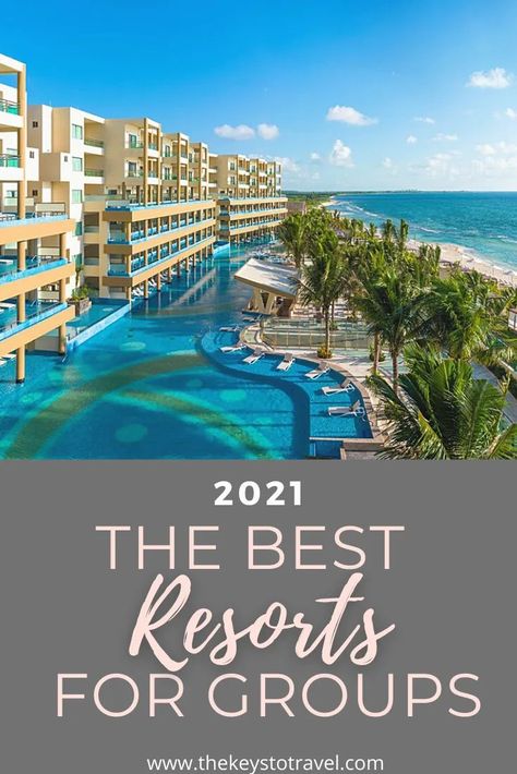 Picking the right resort for your group vacation can be overwhelming. Which one is best for destination weddings, bachelorette parties, girl’s trips, or birthday celebrations? Here is a list of the top 8 resorts that will make your group trip one to remember. | The Keys to Travel Planning A Destination Birthday Party, Group Birthday Trip Ideas, 40th Birthday Family Trip, Best 30th Birthday Trips, 60th Birthday Trip Ideas, 40th Birthday Vacation Ideas, 30th Birthday Trips For Women, 50th Birthday Vacation Ideas, 40th Birthday Trip Ideas For Couples