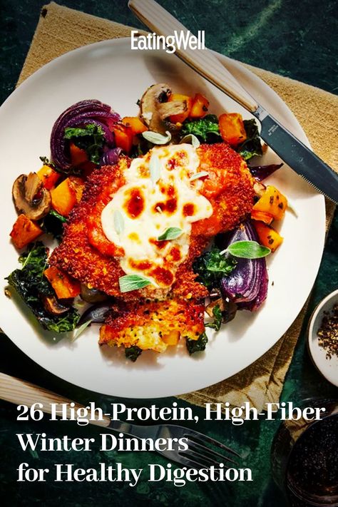 Clean Winter Recipes, High Fiber Paleo Recipes, High Fiber High Protein Meals Dinners, Fiber Protein Meals, High Protein High Fiber Recipes, High Protein Winter Meals, High Fiber Meal Prep, Quick High Protein Dinner, High Protein And Fiber Meals