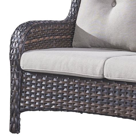 Outdoor Furniture Patio Sofa Loveseat Rattan Sofa Garden Sofa - On Sale - Bed Bath & Beyond - 37417837 Patio Fireplaces, Outdoor Furniture Patio, Wicker Couch, Sectional Patio Furniture, Rattan Outdoor Furniture, Patio Fireplace, Patio Loveseat, Rattan Furniture Set, Furniture Sofa Set