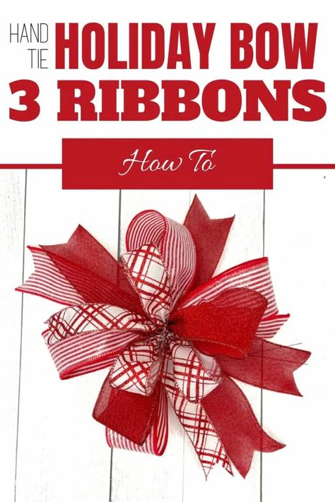 How To Make Bows With Ribbon For Wreaths, Door Hanger Bow Diy How To Make, Diy Wreath Bow Tutorial Step By Step, How To Make A Pretty Bow With Ribbon, How To Make A Mesh And Ribbon Wreath, Making Bow For Wreath, Bow For Wreath Diy How To Make, How To Make Fancy Bows For Wreaths, Ribbons For Wreaths How To Make