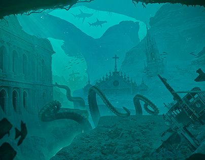 Check out new work on my @Behance profile: "UNDERWATER CITY" http://be.net/gallery/206929895/UNDERWATER-CITY Underwater City Drawing, Underwater City, City Drawing, Lost City, Graphic Design Adobe, Atlantis, Art Board, Under The Sea, Art Boards