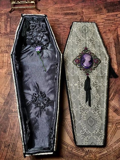 Victorian Coffin Casket, Coffins Aesthetic, Coffin Aesthetics, Coffin Reference, Vampire Casket, Coffin Aesthetic, Victorian Coffin, Aesthetic Coffins, Coffin Vampire