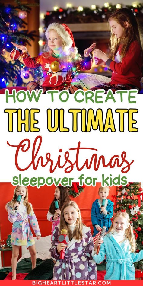 Make this Christmas special with a magical Christmas sleepover! From festive decorations, themed sleepover tents, and DIY games to holiday snacks, this guide helps you create the perfect cozy vibe. Transform your home into a wonderland and create lasting Christmas memories with these creative Christmas sleepover ideas that your kids will love! Christmas Sleepover Aesthetic Ideas, Christmas Checklist, Fun Christmas Sleepover Ideas Christmas Sleepover Decorations, Kids Christmas Sleepover Ideas, Cousin Sleepover Ideas For Kids, Christmas Themed Sleepover, Kid Sleepover Ideas, Christmas Sleepover Ideas For Kids, Cousin Sleepover Ideas, Christmas Sleepover Aesthetic, Kids Pajama Party