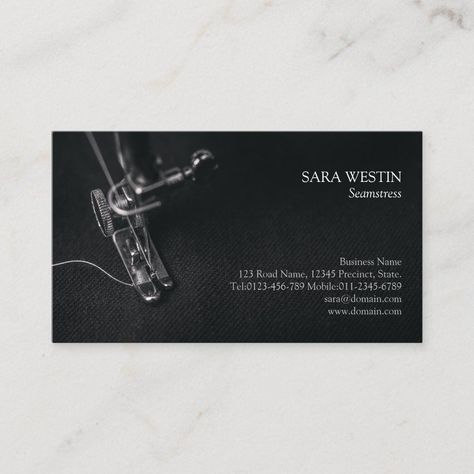 Seamstress Tailor Sewing logoism Best Logo Maker, Name Card Design, Sewing Cards, Visiting Card Design, Sewing Business, Logo Diy, Tailor Shop, Illustration Fashion Design, Illustration Fashion