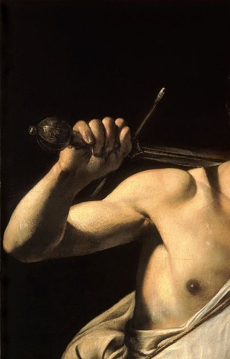 Detail from Caravaggio’s “David with the Head of Goliath”, c.1607. Captive Aesthetic, Cregan Stark, Criston Cole, Moodboard Images, Edit Overlays, Captive Prince, St Sebastian, Rennaissance Art, Regulus Black