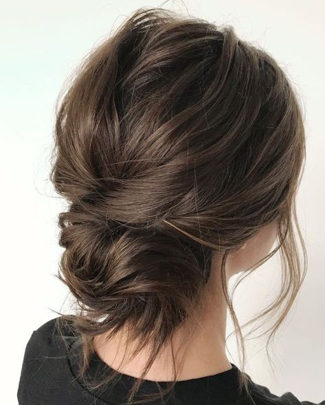 Boho Updo Hairstyles Brunette, Prom Hairstyles Brown Hair Updo, Formal Updo Medium Hair, Medium Length Updo Prom, Updos For Medium Length Hair 2023, Bridal Low Updo Loose, Brown Hair Bridal Updo, Low Bun Prom Hairstyles Short Hair, Updo Hairstyles Dark Hair