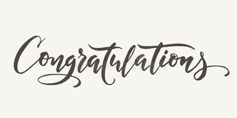 Congratulations calligraphy. Hand written text. Lettering. Calligraphic banner. stock illustration Congratulations Calligraphy, Congratulations Words, Graduation Album, Message Design, Banner Illustration, Wedding Congratulations Card, Hand Painted Card, Calligraphy Words, Lettering Art