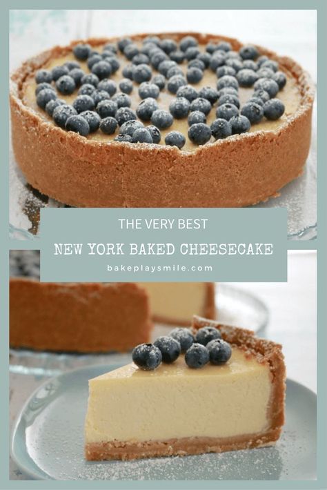 This is the PERFECT Classic New York Baked Cheesecake recipe - it's absolutely foolproof! Follow my Top 10 Tips for the Perfect Baked Cheesecake!!!  #new #york #classic #baked #cheesecake #easy #dessert #recipe #tips #tricks #thermomix #conventional #best New York Cheesecake Recipes, Cheesecake Classic, New York Baked Cheesecake, Dessert Birthday, Coconut Dessert, Baked Cheesecake, Baked Cheesecake Recipe, Dessert Simple, Brownie Desserts