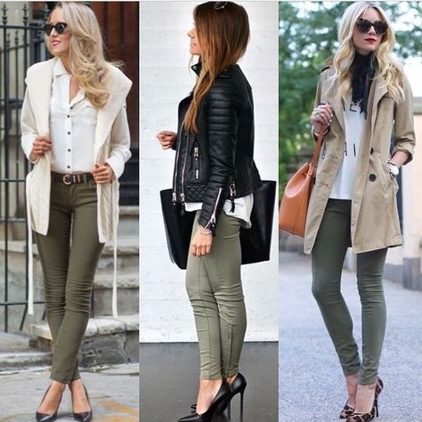 Militar Olive Jeans Outfit, Green Jeans Outfit, Olive Pants Outfit, Olive Green Pants Outfit, Military Green Pants, Green Pants Outfit, Olive Green Jeans, Loft Fashion, Olive Jeans