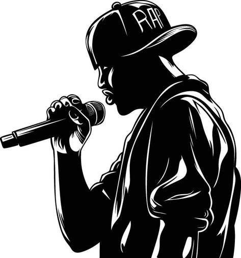 Hip Hop Font, Mic Logo, Jimmy Jones, Hip Hop Logo, Hip Hop Singers, Black And White Vector, Love Background Images, Graffiti Font, Hip Hop Art