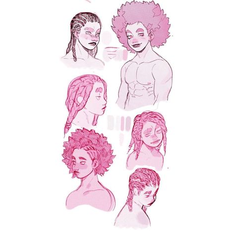 Black Hairstyles Drawing, Black Hair Drawing, Hairstyles Drawing, Instagram Hairstyles, Hair Drawing, Drawing Style, Poses References, Hair Reference, Black Hairstyles